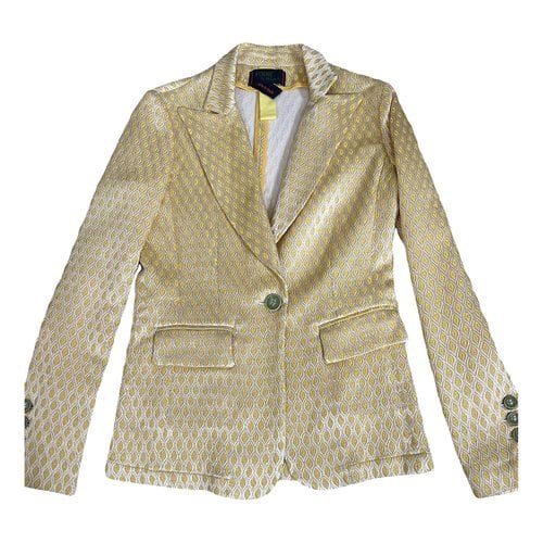 Pre-owned Femme By Michele Rossi Blazer In Gold