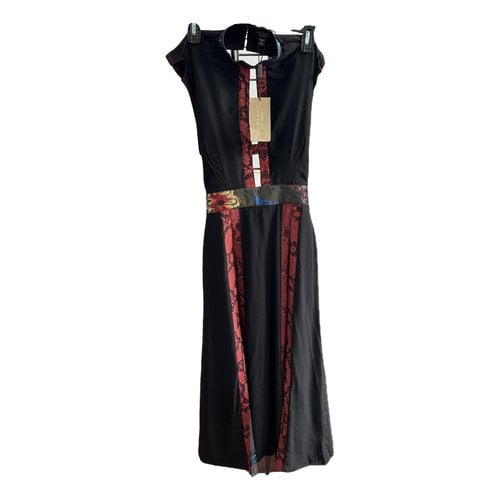 Pre-owned Burberry Silk Maxi Dress In Black
