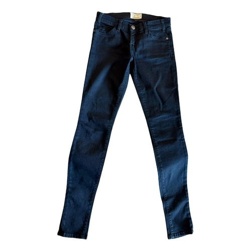 Pre-owned Current Elliott Slim Jeans In Navy