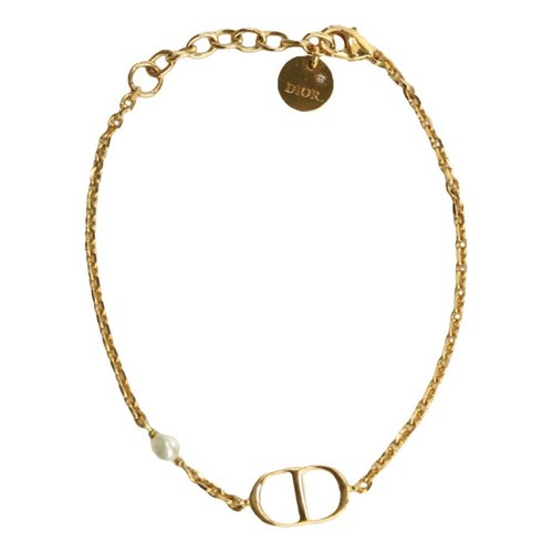 Pre-owned Dior Petit Cd Bracelet In Gold