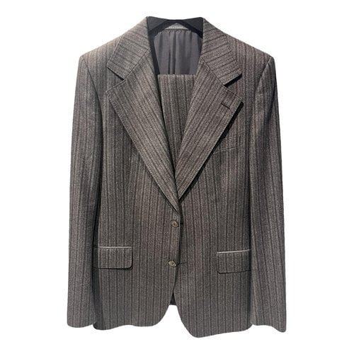 Pre-owned Saint Laurent Wool Suit In Anthracite
