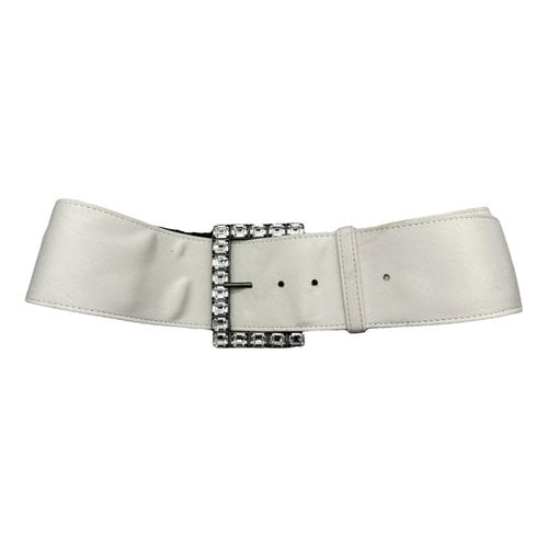 Pre-owned Donna Karan Cloth Belt In White