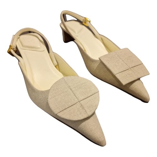 Pre-owned Jacquemus Leather Heels In Beige