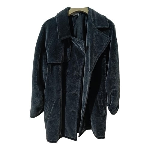 Pre-owned Alysi Velvet Coat In Black