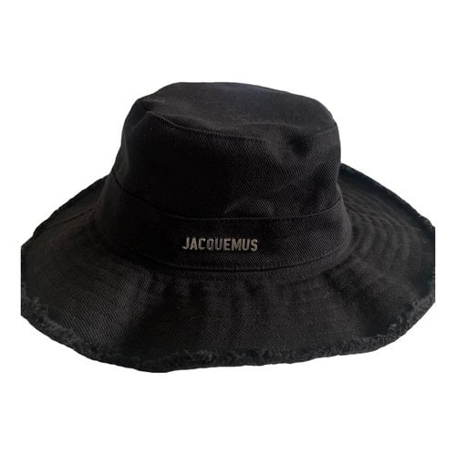 Pre-owned Jacquemus Le Bob Artichaut Hat In Black