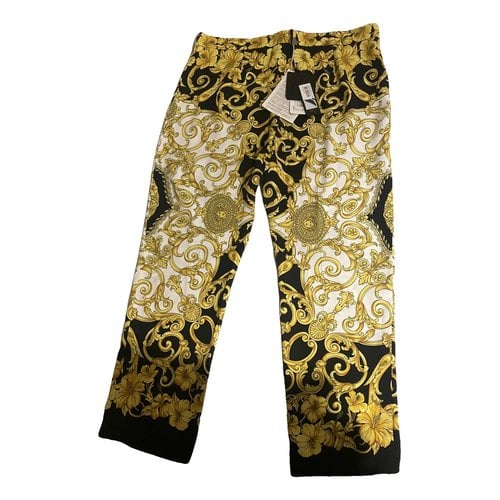 Pre-owned Versace Straight Pants In Multicolour