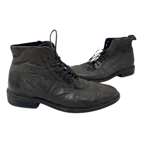 Pre-owned Allsaints Leather Boots In Grey