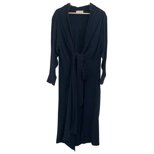 Pre-owned Amanda Wakeley Silk Maxi Dress In Blue