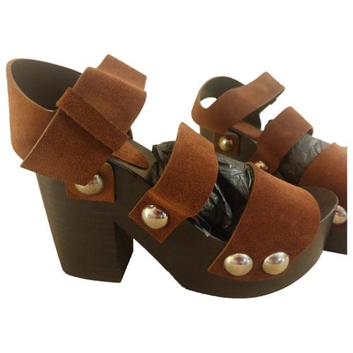 Pre-owned Alexander Wang Leather Mules & Clogs In Brown