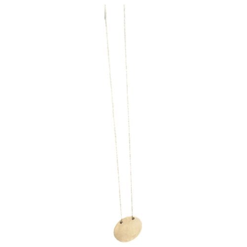 Pre-owned Ginette Ny Discs Pink Gold Long Necklace