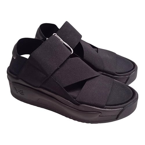 Pre-owned Y-3 Cloth Sandals In Black