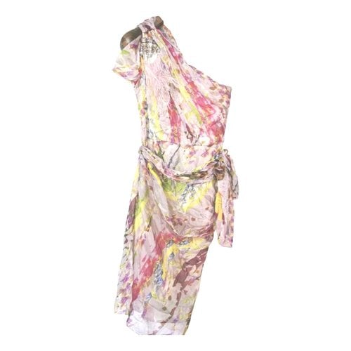 Pre-owned Matthew Williamson Silk Mid-length Dress In Multicolour