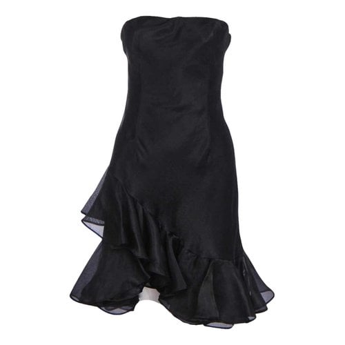 Pre-owned Givenchy Silk Mini Dress In Black