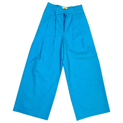 Pre-owned Mira Mikati Trousers In Blue