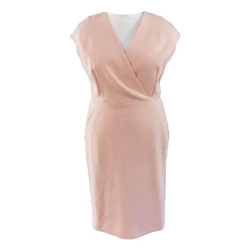Pre-owned Max Mara Wool Mid-length Dress In Pink