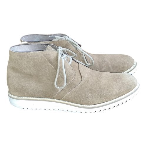 Pre-owned Saint Laurent Lace Ups In Beige