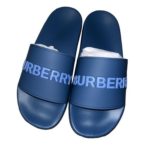 Pre-owned Burberry Sandals In Navy