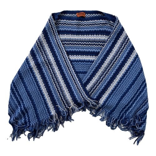 Pre-owned Missoni Poncho In Blue