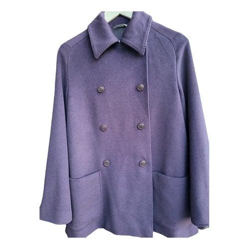 Pre-owned Max Mara Wool Blazer In Purple