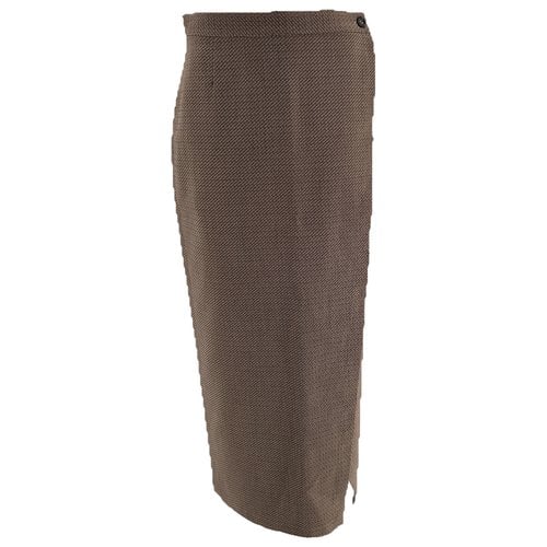 Pre-owned Aeron Maxi Skirt In Brown