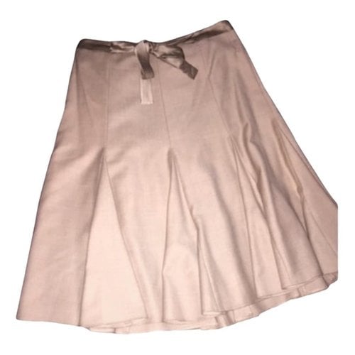 Pre-owned Emilio Pucci Wool Mid-length Skirt In Beige