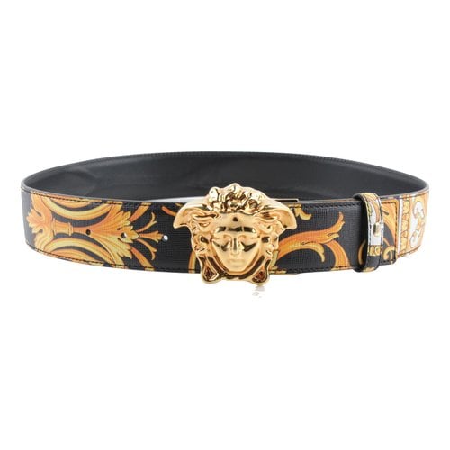 Pre-owned Versace Medusa Leather Belt In Multicolour