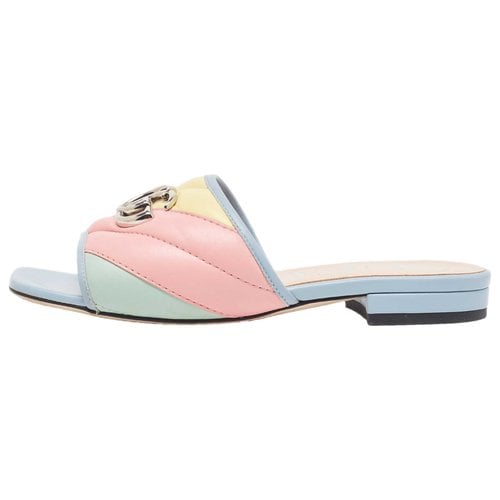 Pre-owned Gucci Leather Flats In Multicolour