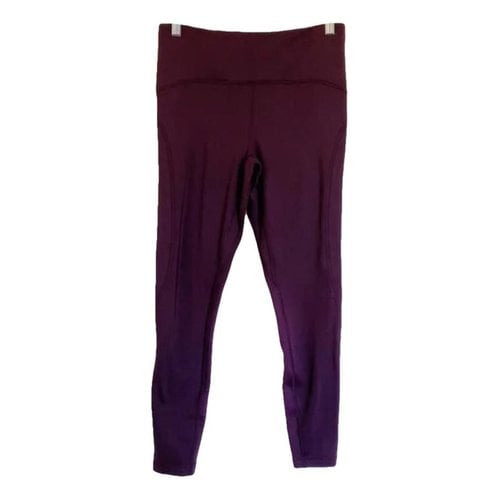 Pre-owned Lululemon Leggings In Purple