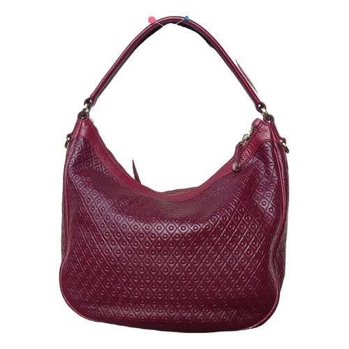 Pre-owned Tod's Leather Handbag In Burgundy