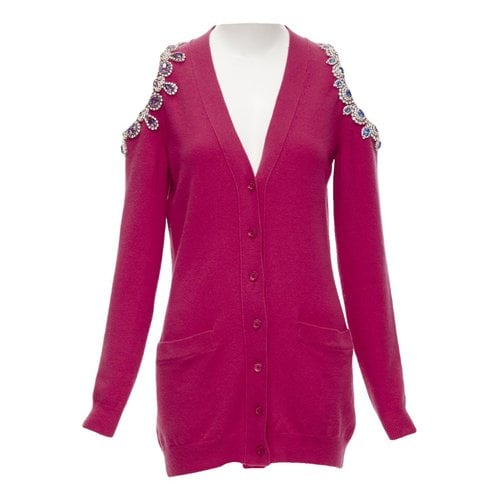 Pre-owned Moschino Cashmere Cardigan In Pink