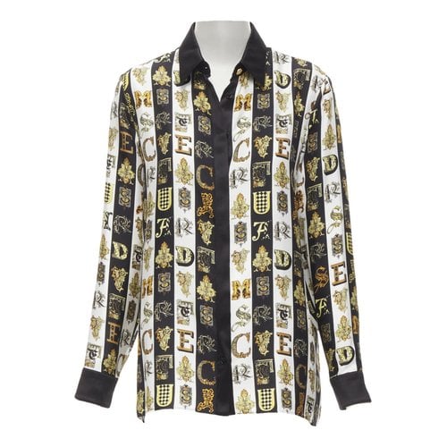 Pre-owned Versace Silk Blouse In Gold