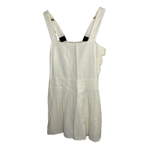 Pre-owned Mason Silk Mini Dress In White
