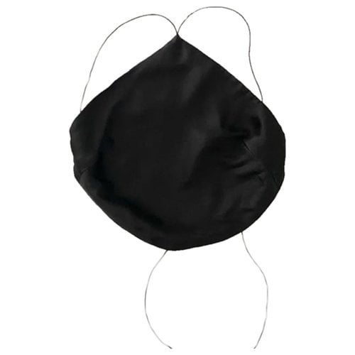 Pre-owned Natalie Rolt Silk Top In Black