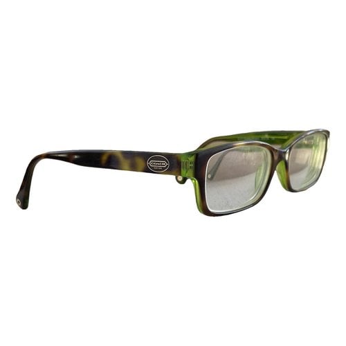 Pre-owned Coach Sunglasses In Green