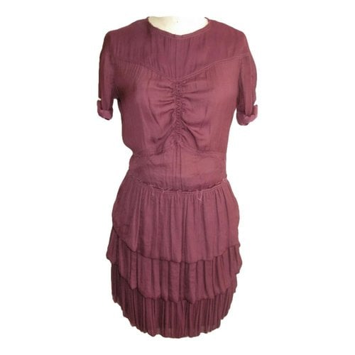Pre-owned Isabel Marant Mini Dress In Burgundy