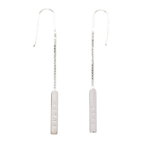 Pre-owned Gucci White Gold Earrings In Silver