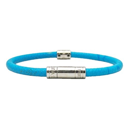 Pre-owned Louis Vuitton Leather Bracelet In Blue