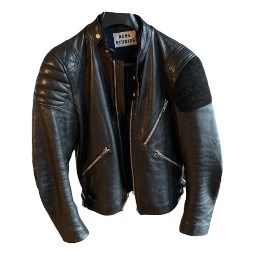 Pre-owned Acne Studios Leather Jacket In Black