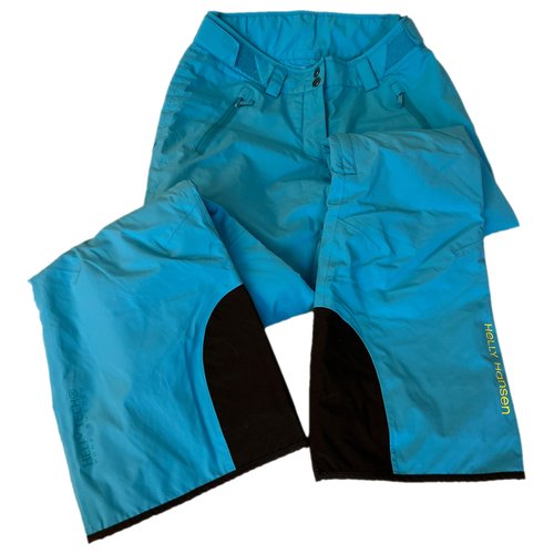 Pre-owned Helly Hansen Trousers In Turquoise