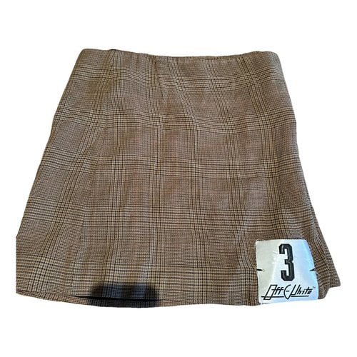 Pre-owned Off-white Mid-length Skirt In Beige
