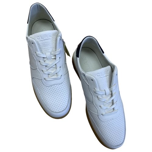 Pre-owned Clae Leather Espadrilles In White
