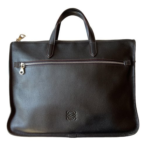 Pre-owned Loewe Leather Bag In Black
