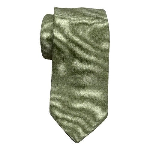 Pre-owned Borrelli Cashmere Tie In Green