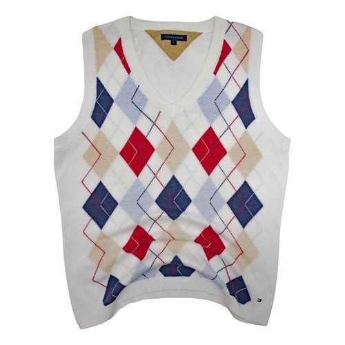 Pre-owned Tommy Hilfiger Jersey Top In White
