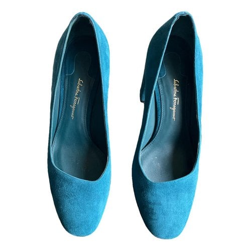 Pre-owned Ferragamo Heels In Blue