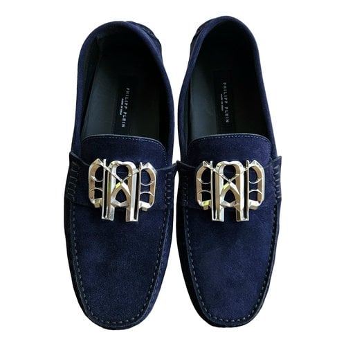 Pre-owned Philipp Plein Leather Espadrilles In Blue