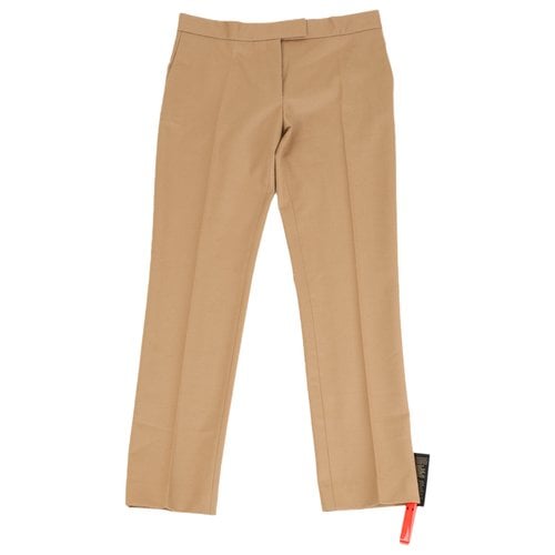 Pre-owned Joseph Wool Straight Pants In Camel