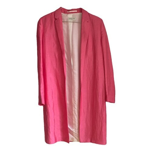 Pre-owned Dries Van Noten Coat In Pink