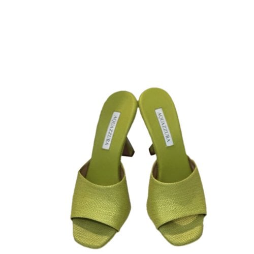 Pre-owned Aquazzura Cloth Sandals In Green