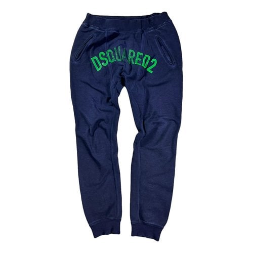 Pre-owned Dsquared2 Trousers In Navy